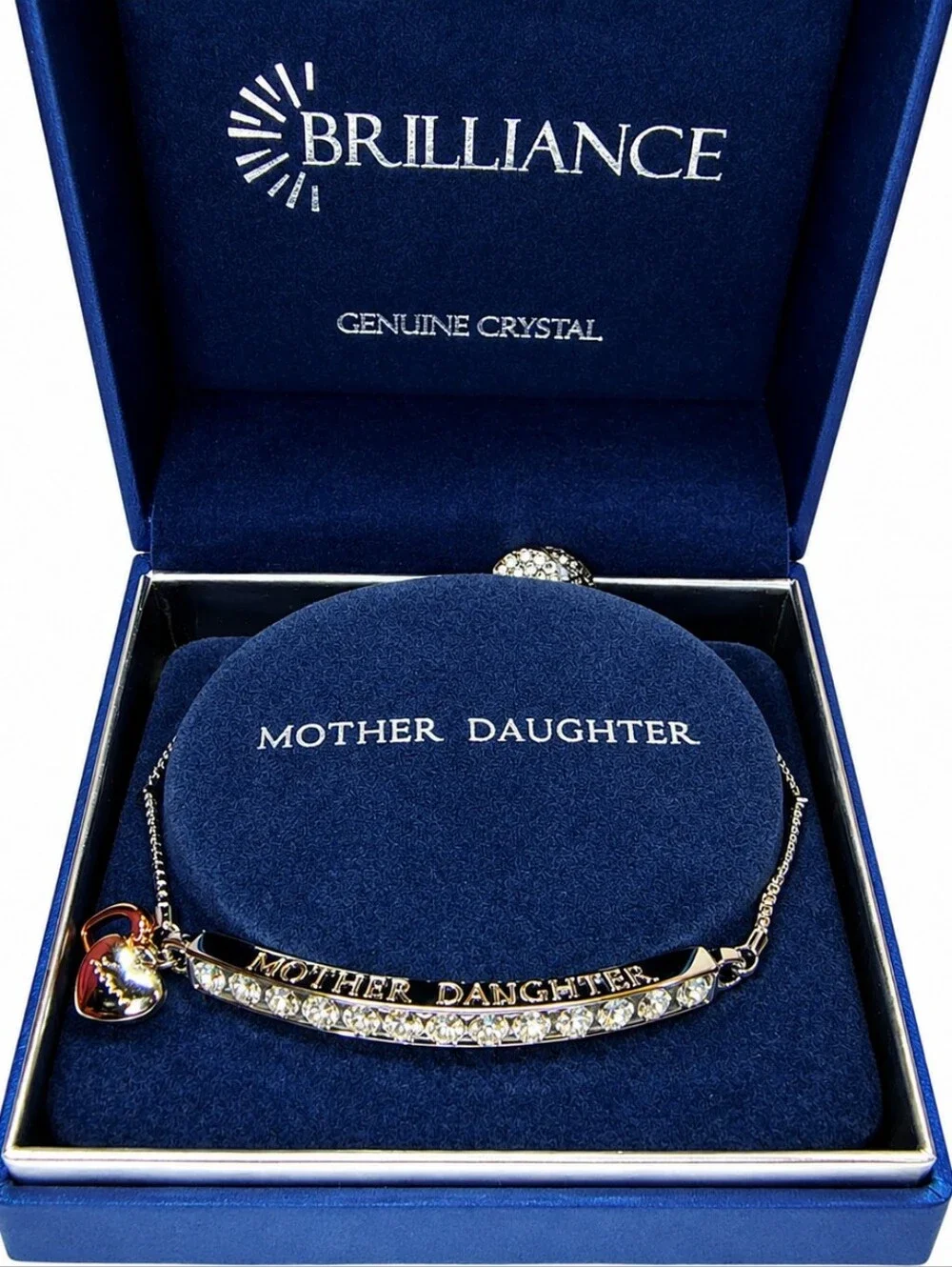 NWT Brilliance Mother Daughter Crystal Slider Bracelet Gift